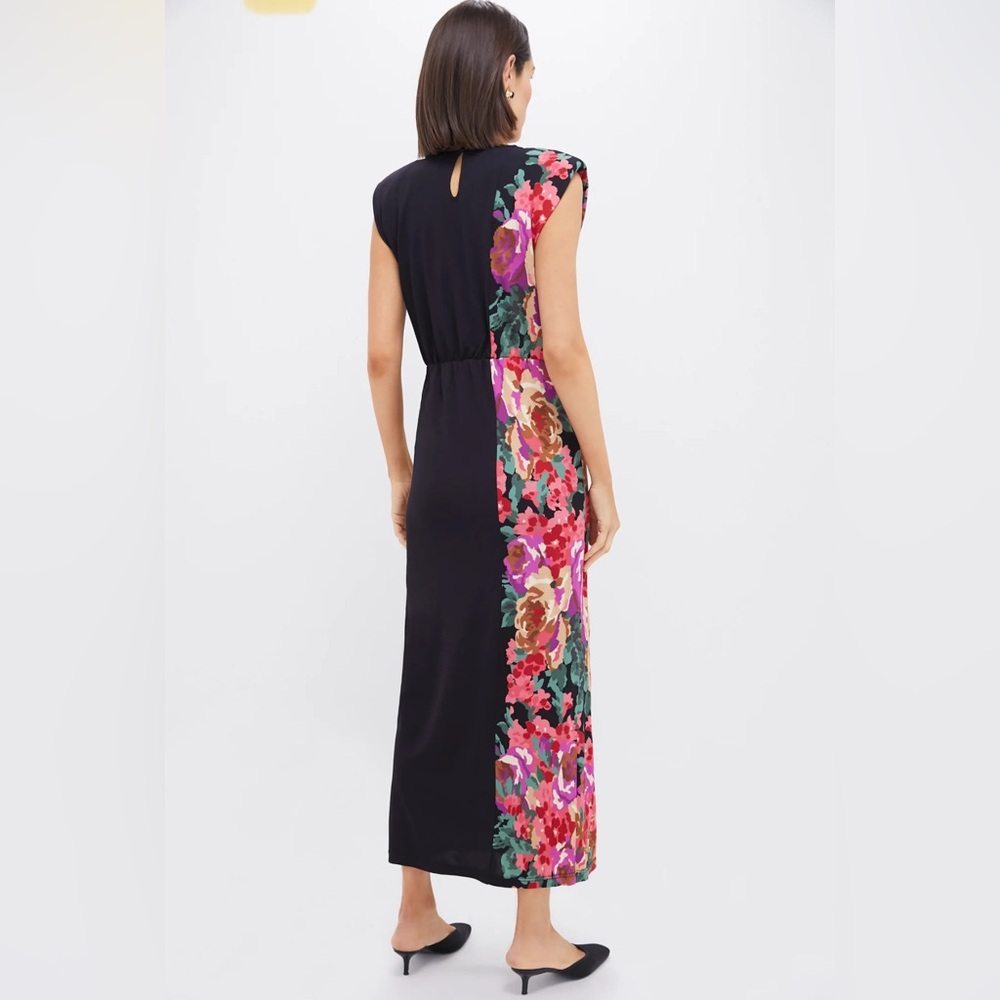 [NWT] $268 TUCKERNUCK Cleo Climbing Roses Stretch Jersey Midi Dress. Size Small - Picture 3 of 5